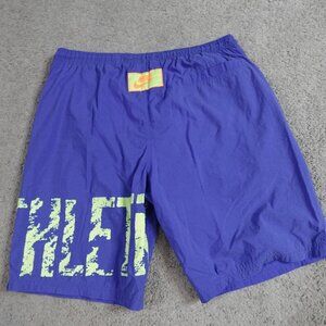 Vintage Nike Shorts Large Blue Gray Tag Nylon Lined Double Sided